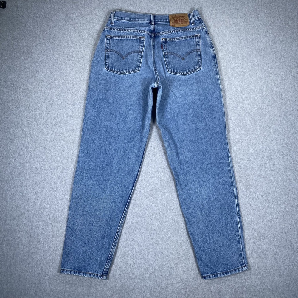 Vintage Levi's 550 Jeans Womens 12 Blue Relaxed Fit Tapered Leg High Rise Denim